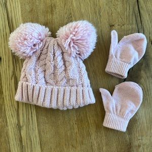 Laura Ashley Baby Hat and Mittens Set